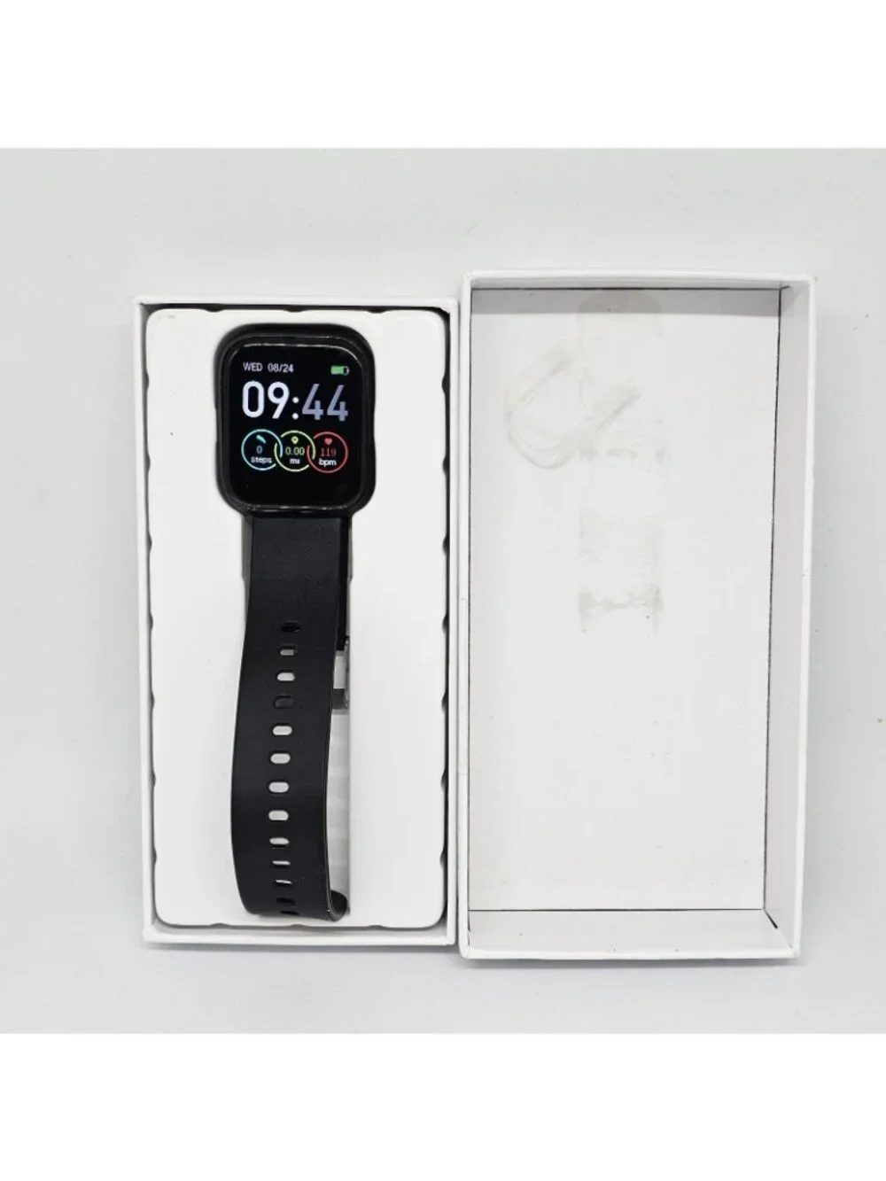 Smart Watch Men Women Waterproof Heart Rate Fitness Steps Black